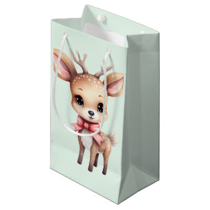 Sacola Para Presentes Pequena Ilustração do desenho animado de veado-bebê