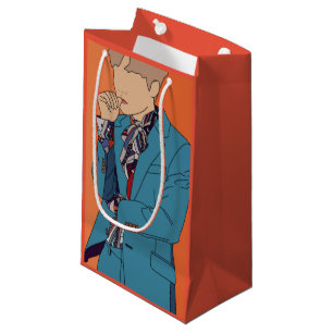 Sacola Para Presentes Pequena Ilustração do Kpop