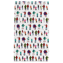 Sacola Para Presentes Pequena Ilustração Ice Skater Natal