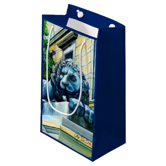 Sacola Para Presentes Pequena Ilustre Felino (Frente inclinada)