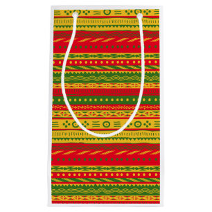 Sacola Para Presentes Pequena Impressão de Estilo Africano Festivo