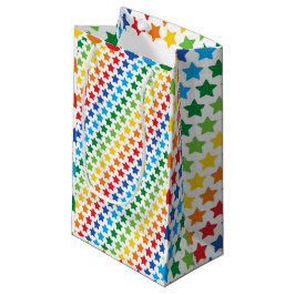 Sacola Para Presentes Pequena Impressão de Estrelas Arco-Íris Multicolor, Arco-Í