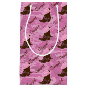 Sacola Para Presentes Pequena Impressão de Hat e Boots Gift Bag