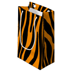 Sacola Para Presentes Pequena Impressão de Princeton Orange Zebra