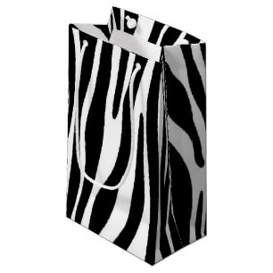 Sacola Para Presentes Pequena Impressão de Zebra