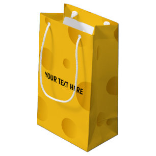 Sacola Para Presentes Pequena Impressão feito sob encomenda amarelo engraçado