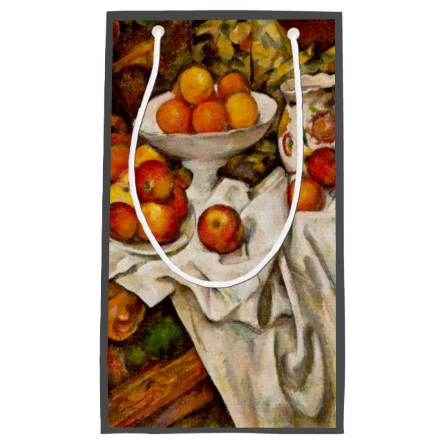 Sacola Para Presentes Pequena Impressionismo de Impressão de Maçãs e Laranjas de (Frente)