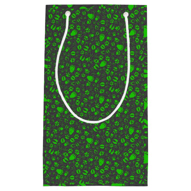 Sacola Para Presentes Pequena Impressões 01.b.green DGrey BG (Frente)