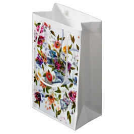 SACOLA PARA PRESENTES PEQUENA IMPRESSÕES DE PAW COM ÁGUA PODE