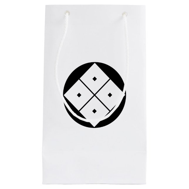 Sacola Para Presentes Pequena Inclinação de quatro olhos quadrados no bolo de ar (Frente)