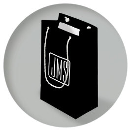 Sacola Para Presentes Pequena Iniciais Monogramadas Modernas | Preto e Branco