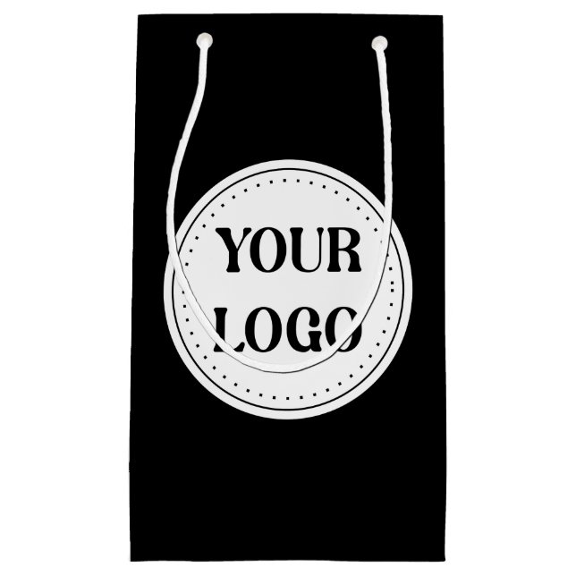 Sacola Para Presentes Pequena Inteligente, contemporâneo, polido e personalizáve (Frente)