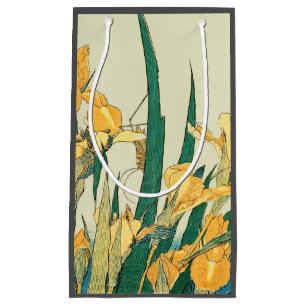 Sacola Para Presentes Pequena Iris de gafanhoto de Hokusai: Impressão japonesa v