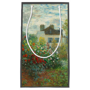 Sacola Para Presentes Pequena Jardim de Artistas Monet em Argenteuil Pintura