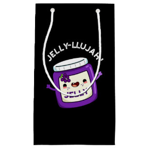 Sacola Para Presentes Pequena Jelly-Llujah Funny Jelly Pun Dark BG