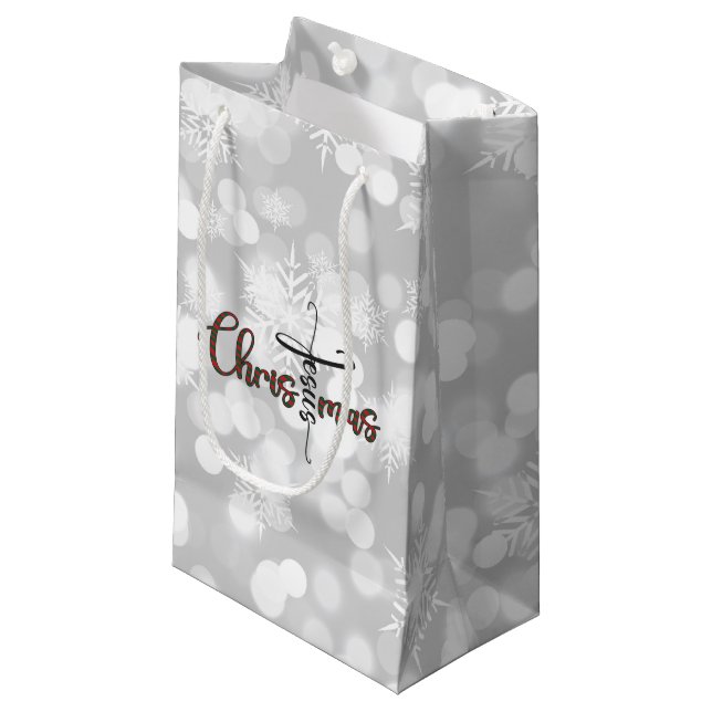 Sacola Para Presentes Pequena Jesus Natal Gift Bag (Frente inclinada)
