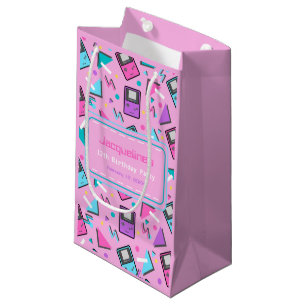 Sacola Para Presentes Pequena Jogos retrorreflectores rosa