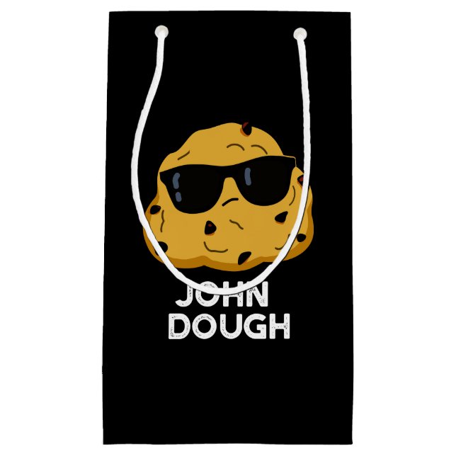 Sacola Para Presentes Pequena John Dough Funny Baking Pun Dark BG (Frente)
