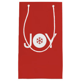 Sacola Para Presentes Pequena Joy Natal Red Gift Bag