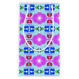 Sacola Para Presentes Pequena Kaleidoscópio Flor Azure