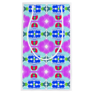 Sacola Para Presentes Pequena Kaleidoscópio Flor Azure