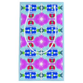 Sacola Para Presentes Pequena Kaleidoscópio Flor Azure