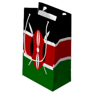 Sacola Para Presentes Pequena Kenya Flag Gifts Bag, Patriotic Kenya