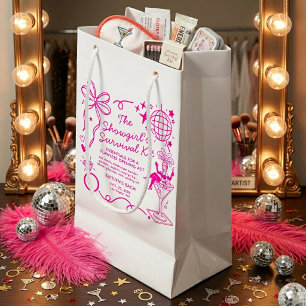 Sacola Para Presentes Pequena Kit de Sobrevivência para Despedida de Solteira da