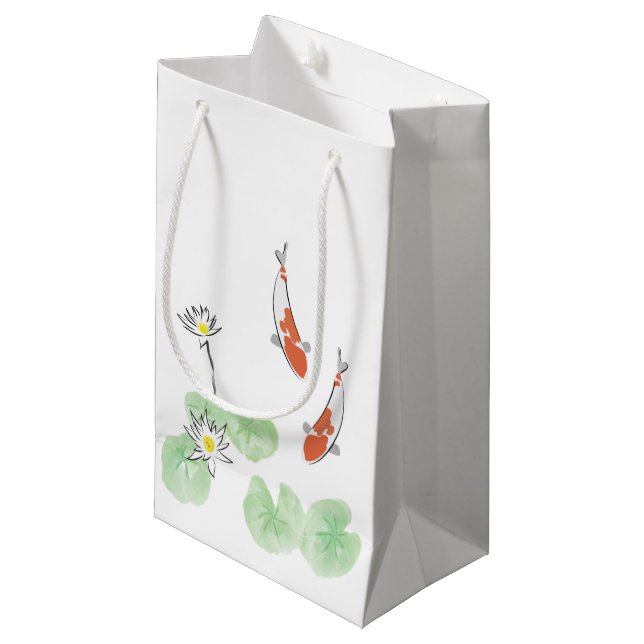 Sacola Para Presentes Pequena Koi Pond Gift Bag (Frente inclinada)