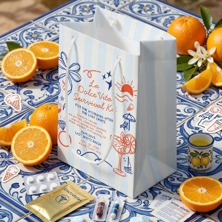 Sacola Para Presentes Pequena La Dolce Vita Bachelorette Party Survival Kit
