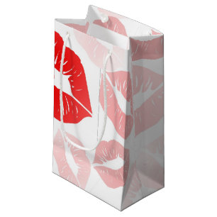 Sacola Para Presentes Pequena Lábios do batom