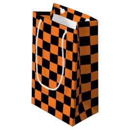 Sacola Para Presentes Pequena Laranja e Preto Verificados