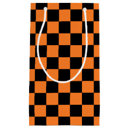 Sacola Para Presentes Pequena Laranja e Preto Verificados