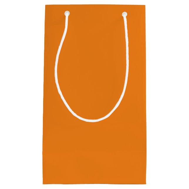 Sacola Para Presentes Pequena Laranja Persa, Castanho De Areia, Tan, (Frente)