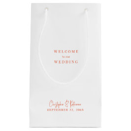 Sacola Para Presentes Pequena Laranja/Tangerina - Boas-vindas Bag.