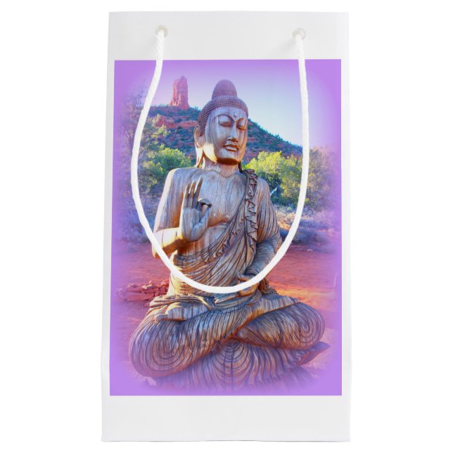 Sacola Para Presentes Pequena lavanda aura buddha (Frente)
