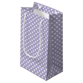 Sacola Para Presentes Pequena Lavanda cósmica e bolsa de presente bolinhas branc