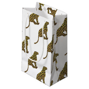 Sacola Para Presentes Pequena Leopard Brown e Yellow Siloette