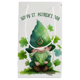 Sacola Para Presentes Pequena Leprechaun Irlandês Em Shamrocks