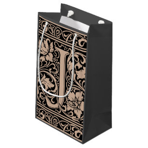 Sacola Para Presentes Pequena Letra J Monograma Medieval Art Nouveau