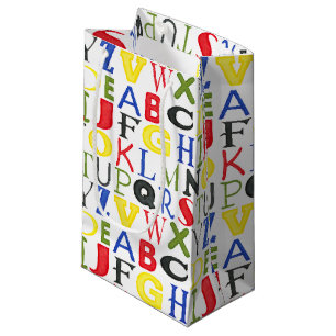 Sacola Para Presentes Pequena Letras coloridas de Megan Meagher