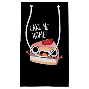 Sacola Para Presentes Pequena Leve-me para Casa Piada de Comida Divertida Fundo 