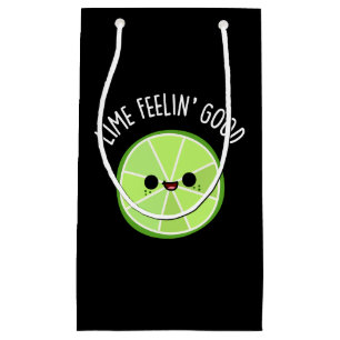 Sacola Para Presentes Pequena Limão Sentindo Bom Limão Engraçado Citrus Pun Dark