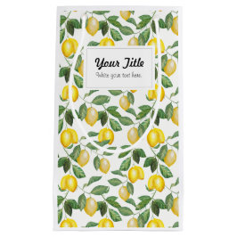 Sacola Para Presentes Pequena Limões, ilustração. Personalisierbar_.