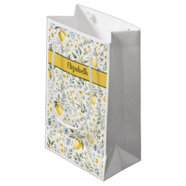 Sacola Para Presentes Pequena Limoneta Flor Silvestre Nome Personalizado País Fr