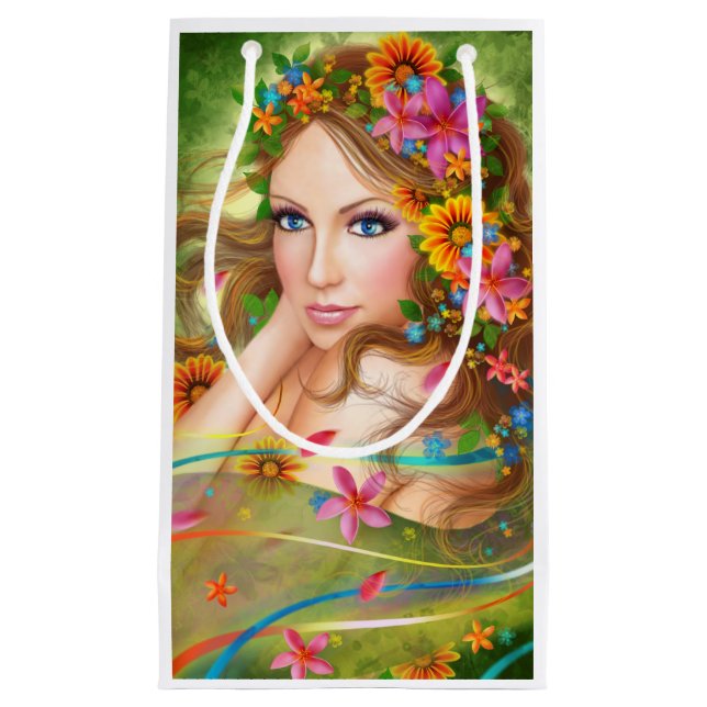 Sacola Para Presentes Pequena Linda fada (Frente)