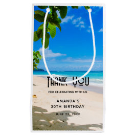 Sacola Para Presentes Pequena Linda Foto Sunny Tropical Beach