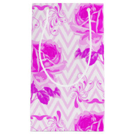 Sacola Para Presentes Pequena Linda Vintage Purple Floral