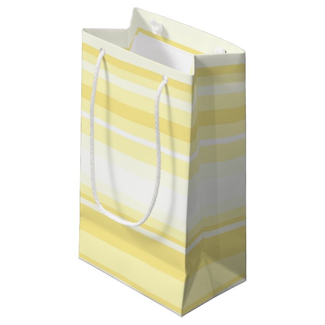 Sacola Para Presentes Pequena Listras de limão (Frente inclinada)