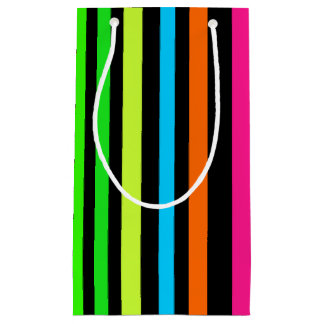 Sacola Para Presentes Pequena Listras de neão